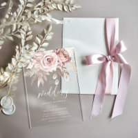Beautiful Blush & Dusty Rose Frosted Wedding
