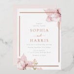 Beautiful Blush Floral Modern Rose Gold Wedding<br><div class="desc">Beautiful Blush Floral Modern Rose Gold Wedding Foil Invitation

See other invitations in our Niche and Nest Store</div>