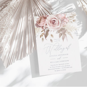 Beautiful Blush Floral Wedding Silver