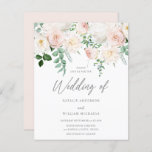 Beautiful Blush Garden Wedding Budget Invite<br><div class="desc">Beautiful Blush Garden Wedding Budget Invite

Budget Wedding Invitation

See matching items including digital invitation and printed invitations</div>