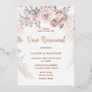Beautiful Blush Wreath Rose Gold Vow Renewal