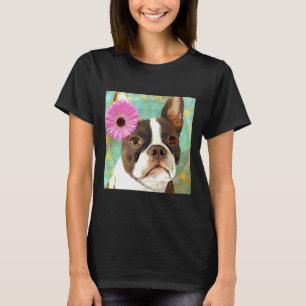 Beautiful Blushing Bride Boston Terrier Dog Art T-Shirt
