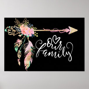 Beautiful Bohemian Arrow - Family Poster