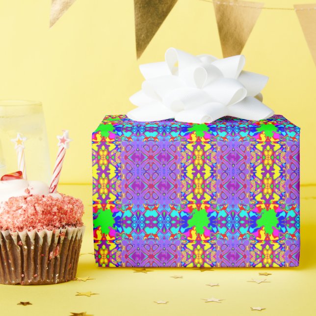 Beautiful & Boho Bold Abstract Pattern Wrapping Paper (Birthday Party)