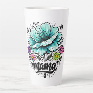 Beautiful Boho Floral Mama Mother's Day  Latte Mug