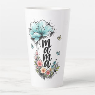 Beautiful Boho Floral Mama Mother's Day  Latte Mug