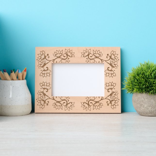 Beautiful Boho Flowers Etched Frames (Front)