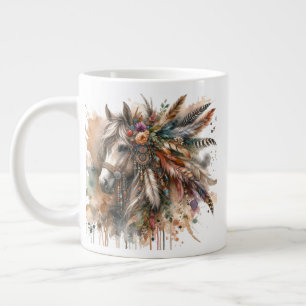 Beautiful Boho Horse Large Coffee Mug