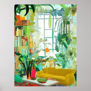 Beautiful Boho Living Room Poster