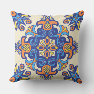 Beautiful Boho Talavera Tile Cushion