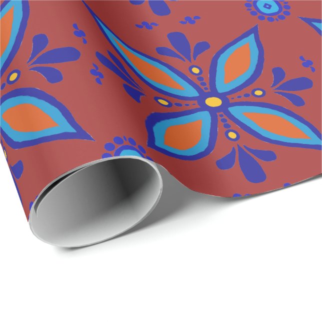 Beautiful Boho Talavera Tile Wrapping Paper (Roll Corner)