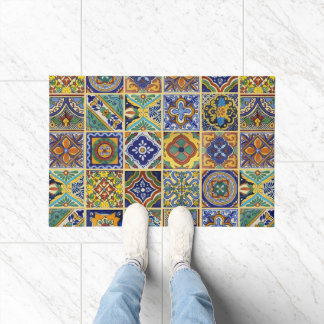 Beautiful Boho Talavera Tiles Doormat