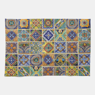 Beautiful Boho Talavera Tiles Tea Towel