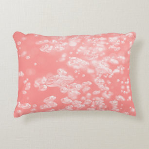 Beautiful bokeh air bubble abstract light pink pas decorative cushion