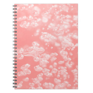 Beautiful bokeh air bubble abstract light pink pas notebook