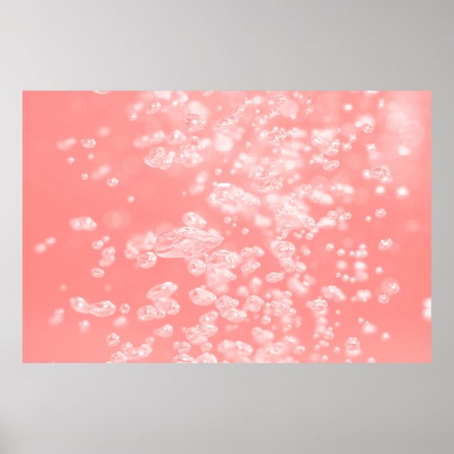 Beautiful bokeh air bubble abstract light pink pas poster (Front)