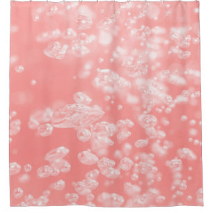 Beautiful bokeh air bubble abstract light pink pas shower curtain