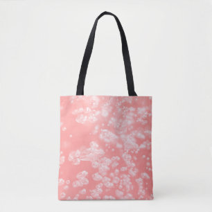 Beautiful bokeh air bubble abstract light pink pas tote bag