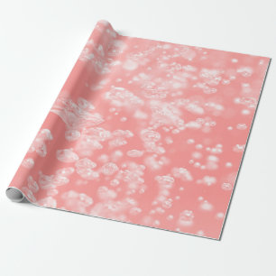 Beautiful bokeh air bubble abstract light pink pas wrapping paper