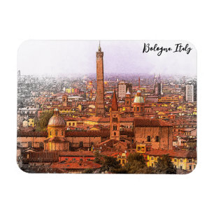 Beautiful Bologna Italy Panorama View Magnet