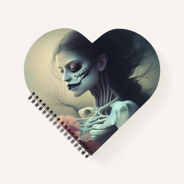 Beautiful Bones AI Generated Art Notebook (Front)