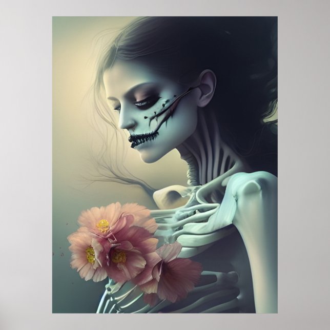 Beautiful Bones AI Generated Art Poster (Front)