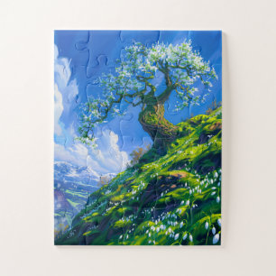 Beautiful Bonsai Tree on Spring Hill Jigsaw Puzzle