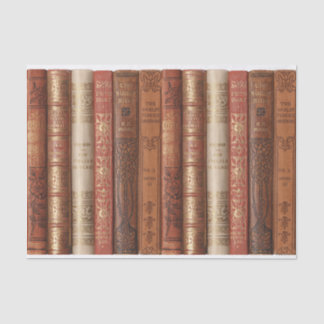 Beautiful Book Spines (beige) Tissue Paper