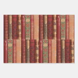 Beautiful Book Spines Wrapping Paper Sheet
