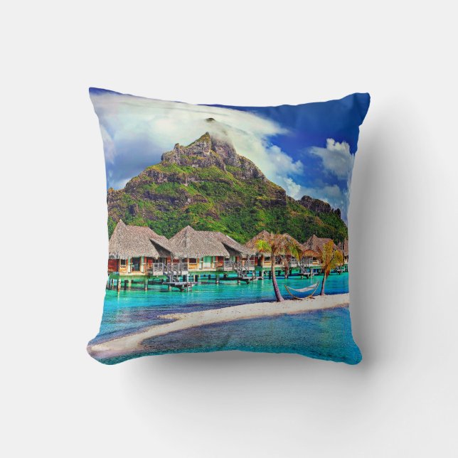 Beautiful Bora Bora, French Polynesia Cushion (Front)