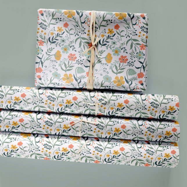 Beautiful Botanical Floral Decoupage Gift Wrapping Paper Sheet (Beautiful Botanical Floral Pattern Wrapping Paper Sheets
from Studio Posies.)