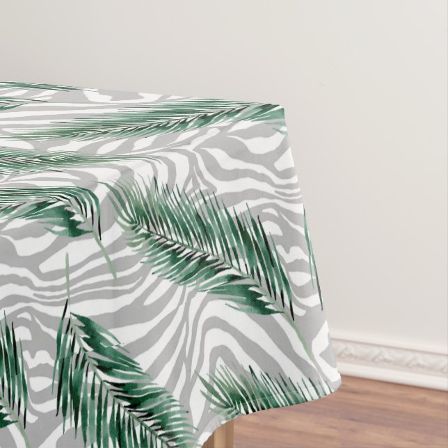 Beautiful Botanical Green Watercolor  Tablecloth (In Situ)