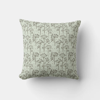 Beautiful botanical pattern on throw pillow
