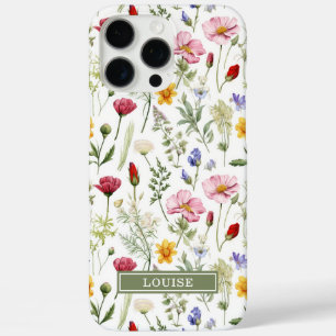 Beautiful Botanical Wildflowers Name iPhone 16 Pro Max Case