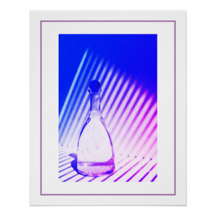Beautiful Bottle Purple Blue Shadow Colours Poster