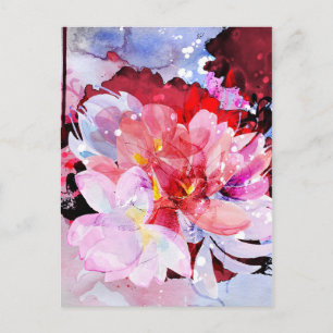 Beautiful bouquet of flowers postcard