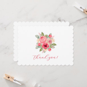 Beautiful Bouquet of Painted Pink Roses Card