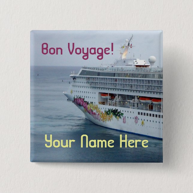 Beautiful Bow Name Tag 15 Cm Square Badge (Front)