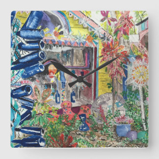 Beautiful Bowling Ball House Painting Wall Clock