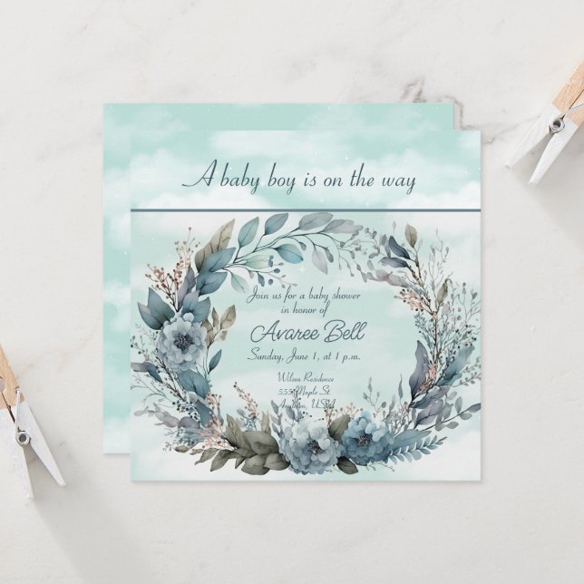 Beautiful Boy Baby Shower  (Front/Back In Situ)