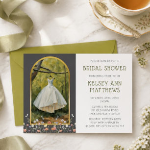 Beautiful Bridal Dress Shower Invitation