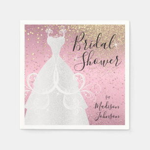Beautiful Bridal Shower - Pretty Pink Napkin