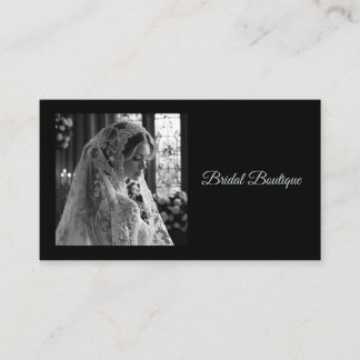 Beautiful Bride in Lacy Wedding Veil Business Card