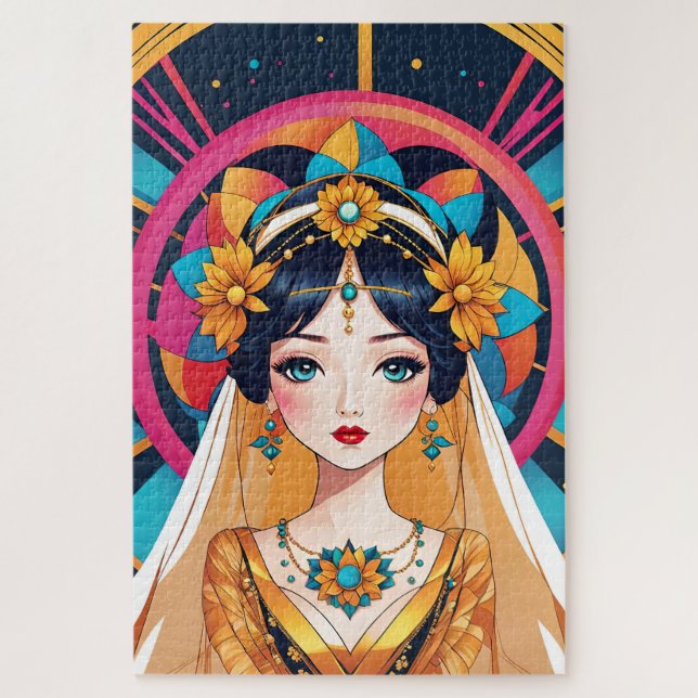 Beautiful bride in the art of Pop Art Jigsaw Puzzle (Vertical)
