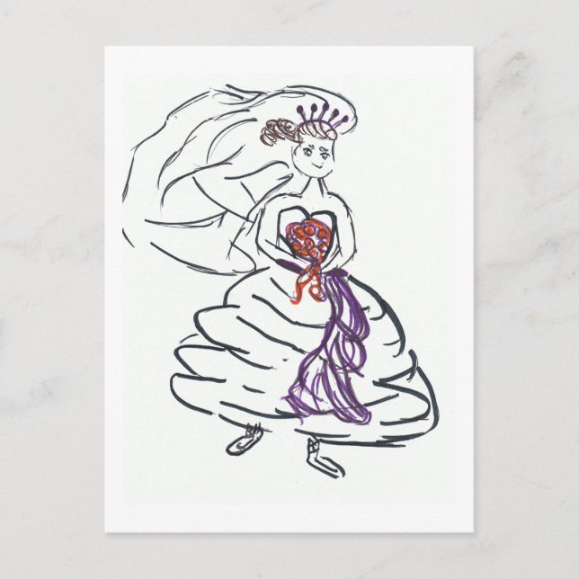 Beautiful Bride Postcard (Front)