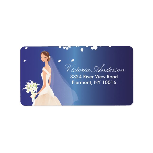 Beautiful Bride Return Address Labels. Label (Front)
