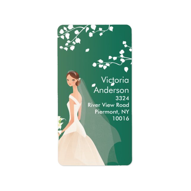 Beautiful Bride Return Address Labels. Label (Front)
