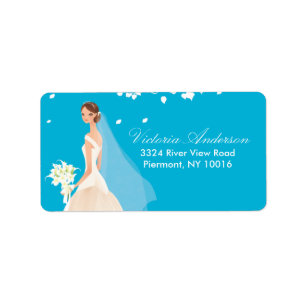 Beautiful Bride Return Address Labels. Label