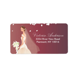 Beautiful Bride Return Address Labels. Label