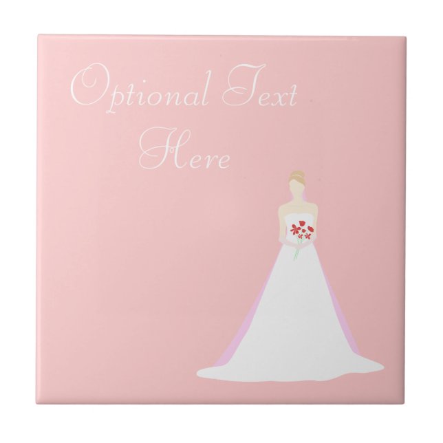 Beautiful Bride Wedding Ceramic Tile (Front)